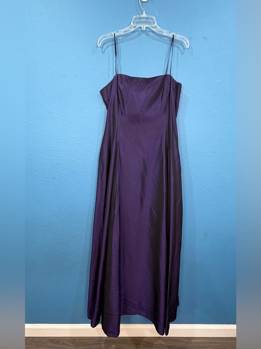 Vintage Laundry Shelli Segal Purple Metallic Evening Prom Dress Sz 12